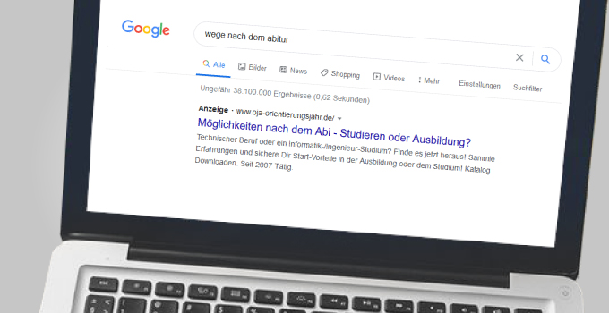 Bild O ja Orientierungsjahr HTW Berlin Google Ads Kampagne