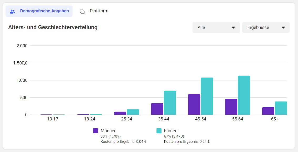 Auswertung Werbekampagne Facebook Instagram