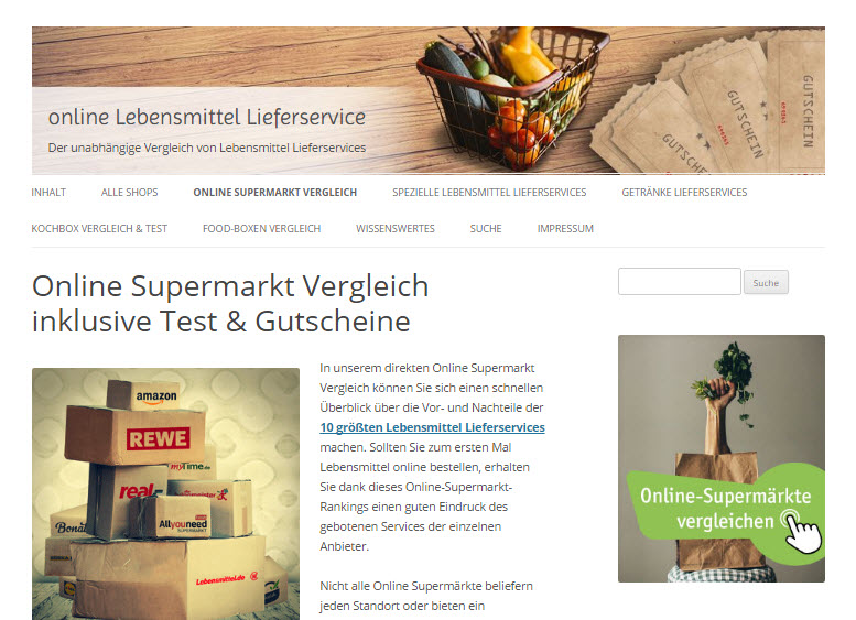 online Lebensmittel Lieferservice