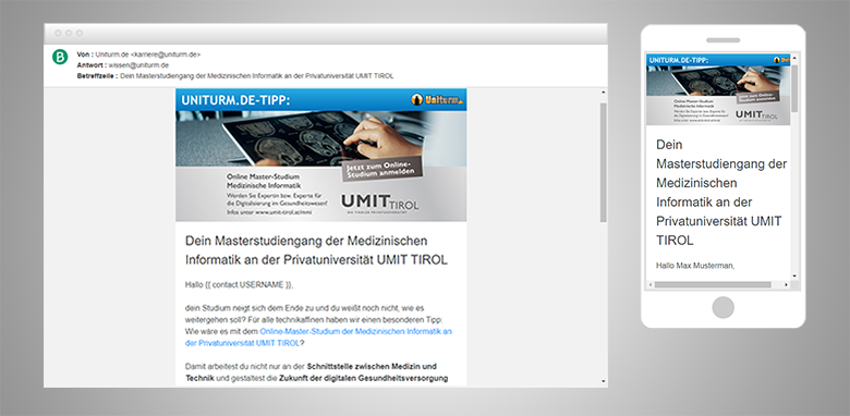 Stand Alone Mailing Kampagne UMIT