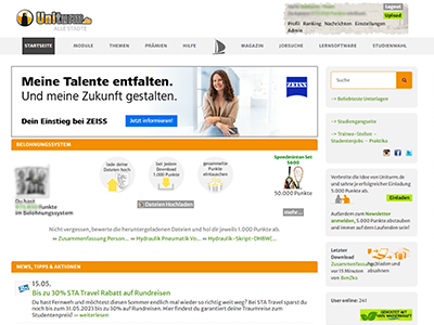 Webseitenintegration auf Uniturm.de